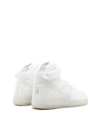 Мужские белые кожаные высокие кеды от Nike