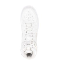 Мужские белые кожаные высокие кеды от Nike