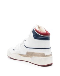 Мужские белые кожаные высокие кеды от Isabel Marant