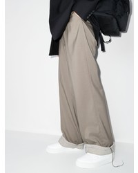 Мужские белые кожаные высокие кеды от Ami Paris