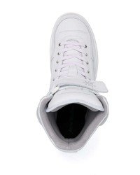 Мужские белые кожаные высокие кеды от Acne Studios