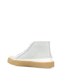 Мужские белые кожаные высокие кеды от Camper