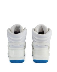 Мужские белые кожаные высокие кеды от Gucci