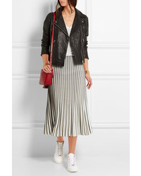 Женские белые кожаные высокие кеды от Jimmy Choo