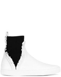 Женские белые кожаные высокие кеды от Cédric Charlier