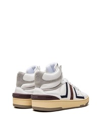 Мужские белые кожаные высокие кеды от Lanvin