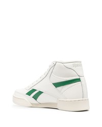 Мужские белые кожаные высокие кеды от Reebok