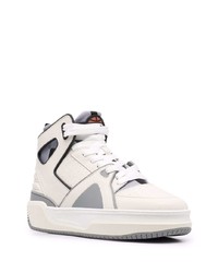 Мужские белые кожаные высокие кеды от Just Don