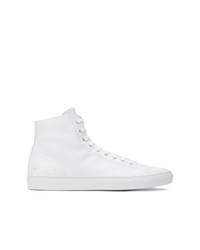 Мужские белые кожаные высокие кеды от Common Projects