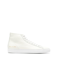 Мужские белые кожаные высокие кеды от Common Projects