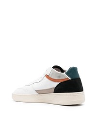 Мужские белые кожаные высокие кеды от D.A.T.E