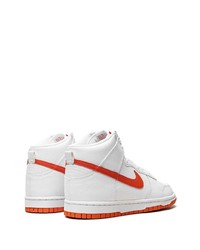 Мужские белые кожаные высокие кеды от Nike