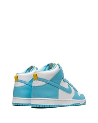 Мужские белые кожаные высокие кеды от Nike