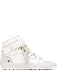 Женские белые кожаные высокие кеды от Etoile Isabel Marant