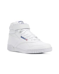 Мужские белые кожаные высокие кеды от Reebok