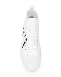 Мужские белые кожаные высокие кеды от Valentino