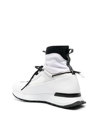 Мужские белые кожаные высокие кеды от Canada Goose