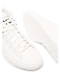 Мужские белые кожаные высокие кеды от Y-3