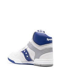 Мужские белые кожаные высокие кеды от Saucony