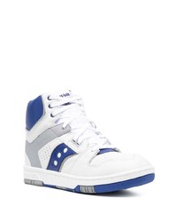 Мужские белые кожаные высокие кеды от Saucony