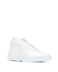 Мужские белые кожаные высокие кеды от Filling Pieces