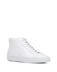 Мужские белые кожаные высокие кеды от Common Projects