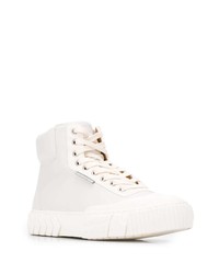 Мужские белые кожаные высокие кеды от Both