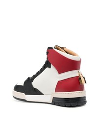 Мужские белые кожаные высокие кеды от Buscemi