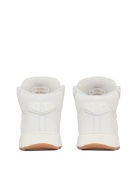 Мужские белые кожаные высокие кеды от Saint Laurent