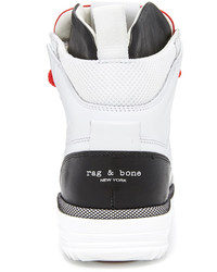 Женские белые кожаные высокие кеды от Rag & Bone