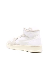 Мужские белые кожаные высокие кеды от AUTRY