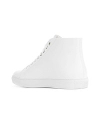 Мужские белые кожаные высокие кеды от Versus