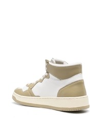 Мужские белые кожаные высокие кеды от AUTRY