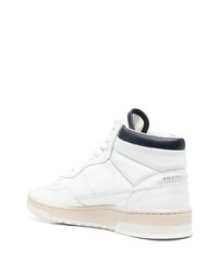 Мужские белые кожаные высокие кеды от Filling Pieces