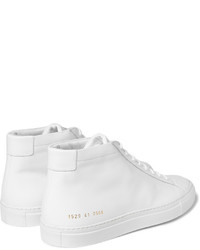 Мужские белые кожаные высокие кеды от Common Projects