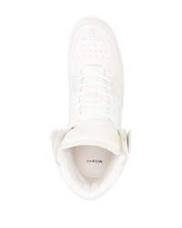 Мужские белые кожаные высокие кеды от Misbhv