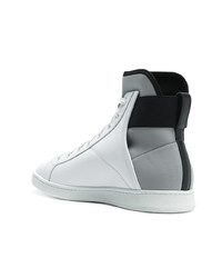 Мужские белые кожаные высокие кеды от Diesel Black Gold