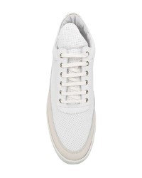 Мужские белые кожаные высокие кеды от Filling Pieces