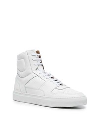 Мужские белые кожаные высокие кеды от Common Projects