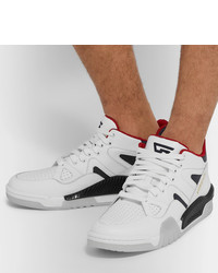 Мужские белые кожаные высокие кеды от Versace