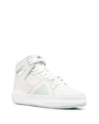 Мужские белые кожаные высокие кеды от Just Don