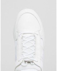 Женские белые кожаные высокие кеды от Le Coq Sportif