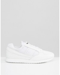 Женские белые кожаные высокие кеды от Le Coq Sportif