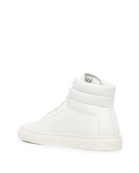 Мужские белые кожаные высокие кеды от Koio