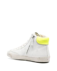 Мужские белые кожаные высокие кеды от Philippe Model Paris