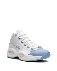 Мужские белые кожаные высокие кеды от Reebok