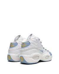 Мужские белые кожаные высокие кеды от Reebok