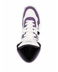 Мужские белые кожаные высокие кеды от Valentino Garavani