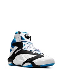 Мужские белые кожаные высокие кеды от Reebok