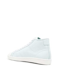 Мужские белые кожаные высокие кеды от Saint Laurent